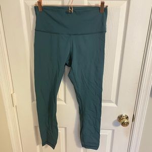 Green 7/8 Wunder Under Lululemon Leggings